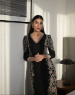 Midnight Bloom Embroidered Ensemble