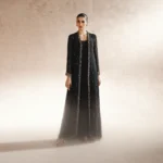 Noir Elegance Long Jacket Set