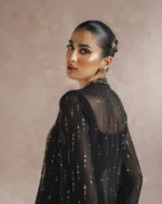 Noir Elegance Long Jacket Set